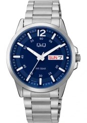 تصویر ساعت مچی مردانه کیو اند کیو مدل A36A-005PY با بند استیل ضد زنگ 