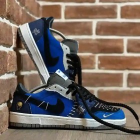 تصویر کتونی نایک ایر جردن 1 ودوو آبی ساق کوتاه – Nike Voodoo Blue 