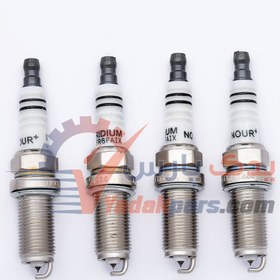 تصویر شمع ایریدیوم پایه بلند برند نور (بسته۴عددی) Spark Plugs NOUR BOSCH NOUR+ FR7NI33 Iridium IRAN