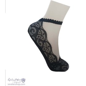 تصویر جوراب کالج توری بنددار زنانه | کد 1505 
