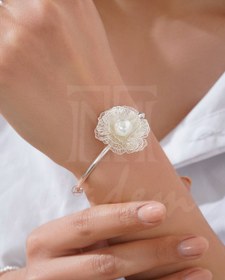 تصویر بنگل طرح گل و مروارید 