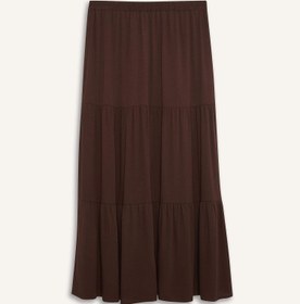 تصویر دامن زنانه قهوه ای دفکتو 