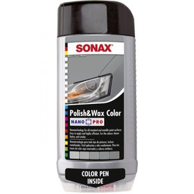 تصویر پولیش و واکس رنگی سوناکس طوسی مدل 500 میل (SONAX)کد296300 