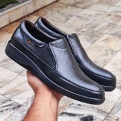تصویر کفش مردانه چرم طبیعی تبریز مدل ساعتی با کفی طبی سایز ۴۰ تا ۴۴ 