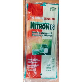 تصویر دستکش نیتریل ساق بلند Nitron 6 (ضد اسید و حلال) 