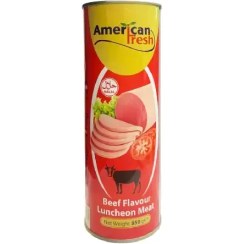 تصویر کنسرو کالباس گوشت گاو آمریکن فرش 850 گرمی American Fresh Canned Meat Sausage 850 gr