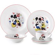 تصویر سرویس چینی زرین 1 نفره کودک میکی موس (5 پارچه) Zarin Iran ItaliaF Mickey-Mouse 5 Pieces Porcelain Kid Dinnerware Set