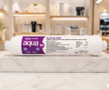 تصویر “فیلتر آلکالاین و کربن نهایی Aqua Flow مدل AQ-104 - حذف کلر و تنظیم pH آب” Aqua Flow AQ-104 Alkaline & Carbon Post-Filter for RO Systems