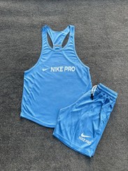 تصویر ست رکابی شلوارک قهرمانی nike pro 