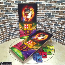 تصویر برد کورن هول طرح بارسلونا Cornhole board FCB