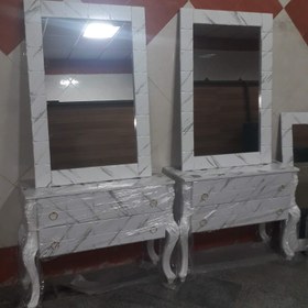 تصویر دکور آرایشگاهی وکیوم دررنگ بندی سفیدومشکی وکرم 