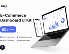 تصویر داشبورد تجارت الکترونیکی تاکس | Tuks UI Kit 