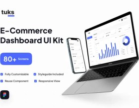 تصویر داشبورد تجارت الکترونیکی تاکس | Tuks UI Kit 