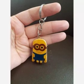 تصویر مینیون جاسوئیچی چوبی شخصیت کارتونی minion 