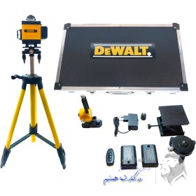 تصویر تراز لیزری دیوالت چمدانی 360 درجه نور سبز و 4 بعدی مدل 360Degree-4d Dewalt Laser Distance Model 360Degree-4d