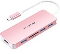 تصویر هاب 6 پورت لنشن LENTION USB C Hub C18 