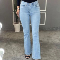 تصویر شلوار جین دمپا زنانه سایز ۳۸ رنگ آبی 