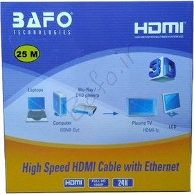 تصویر HDMI 25M BAFO | کابل اچ دی ام ای 25 متر بافو 