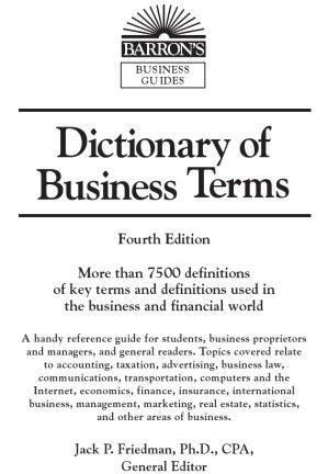 خرید و قیمت دانلود کتاب Dictionary of Business Terms ویرایش 4 | ترب