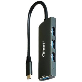 تصویر هاب TYPE-C دی نت مدل Multi-Function با 4 پورت USB3.0 