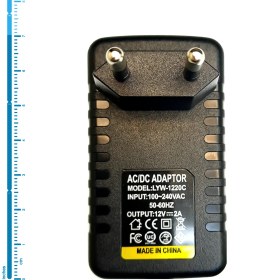 تصویر آداپتور 12 ولت 2 آمپر adaptor 12v/2a