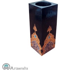 تصویر جا شمعی چوبی 