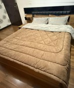 تصویر سرویس روتختی مخمل هازان دو نفره رنگ قهوه ای 