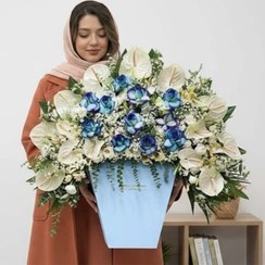 تصویر باکس گل چرمی سایز متوسط کد 305 