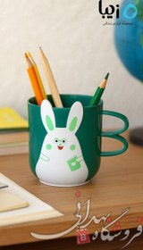 تصویر لیوان پلاستیکی زیبا خرگوش 