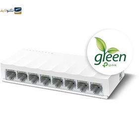 تصویر سوئیچ 8 پورت مگابیتی و دسکتاپ تی پی لینک مدل LS1008 TP-Link LS1008 8-Port 10/100Mbps Desktop Network Switch