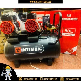 تصویر کمپرسور باد سایلنت 50L اینتیمکس (2 موتوره 50 لیتری) air silent compressor 50L intimax