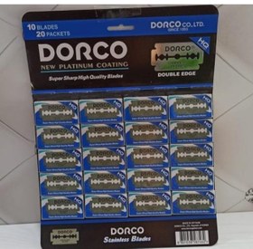 تصویر تیغ سنتی دورکو مدل HQ مجموعه 20 عددی شامل هر بسته 10 عدد 