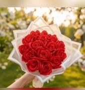 تصویر دسته گل روبانی 