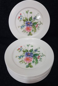 تصویر پیش دستی ملامین گلدار قدیمی 