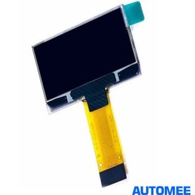 تصویر نمایشگر OLED تک رنگ آبی 1.29 اینچ دارای ارتباط SPI و چیپ درایور SSD1315 با کابل فلت 16 پین Plug In 