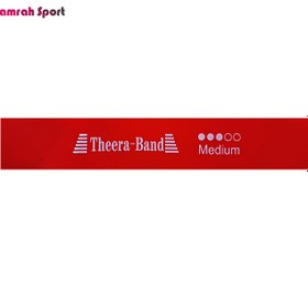 تصویر کش مینی لوپ قرمز تراباند قدرت متوسط Theera-Band Medium اصل 