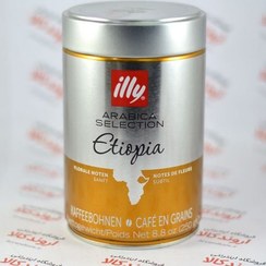 تصویر دانه قهوه ایلی مدل ethiopia مقدار 250 گرمی illy ethiopia Coffee Beans