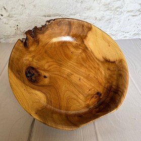 تصویر بشقاب چوبی روستیک کهور 