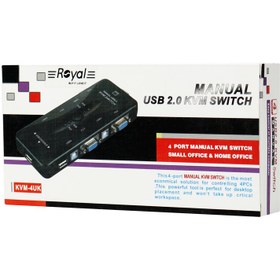 تصویر سوئیچ 4 پورت Royal مدل kvm-4uk-usb ا kvm-4uk-usb-4port kvm-4uk-usb-4port