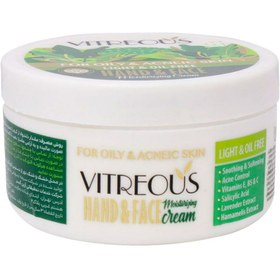 تصویر کرم کاسه ای مرطوب کننده کننده دست و صورت پوست چرب و جوش دار ویتروس Vitreous for oily skin Cream Moisturizing