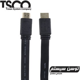 تصویر کابل تسکو مدل HDMI TC72 Tesco flat cable TSCO HDMI TC-72 3D 3m