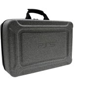 تصویر کیف پلی استیشن مدل Nahl مخصوص PS5 SLIM طرح خاکستری سخت دانه‌ای 