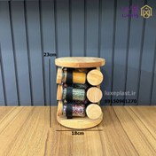 تصویر ست ادویه گردان ۱۲ عددی چوبی لیمون مدل 2304 