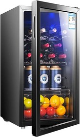 تصویر COOLBABY Household Wine Cooler Wine Cabinet Refrigerator Beverage Cooler Four-layer Mini Refrigerator Small Wine Cellar Silent Compressor Temperature Control - ارسال 15 الی 20 روز کاری 