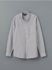 تصویر Regular Fit Uzun Kollu Çizgili Erkek Gömlek 