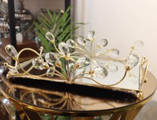 تصویر سینی دسته دار مستطیل آینه ای وارداتی - کوچک 