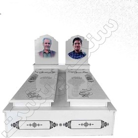 تصویر سنگ قبر نانو سفید دوقلو 181 