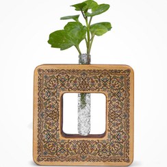 تصویر گلدان چوبی دکوراتیو مدل P-123 طرح ترنج 