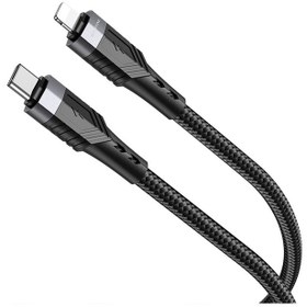 تصویر کابل شارژ بروفون مدل BU35 با سری لایتنینگ ا BOROFONE BU35 USB to Lightning charging data cable BOROFONE BU35 USB to Lightning charging data cable