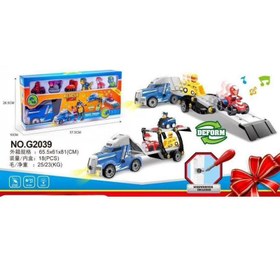 تصویر کامیون بزرگ سگ نگهبان چراغدار موزیکال آیتم G2039 